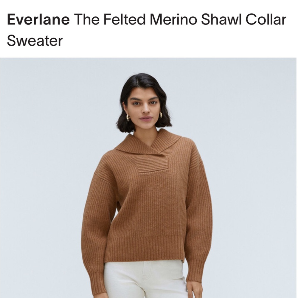 Everlane Shawl Collar Merino Sweater S